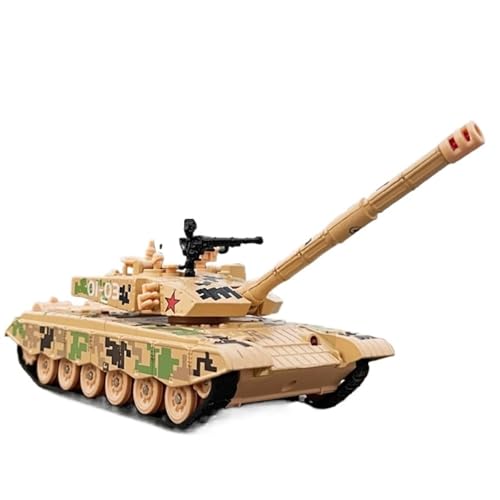 Mini Auto Spielzeug 1/32 Für Alloy Type 99 Ketten-Kampfpanzermodell Mit Ton Und Licht Pull Back-Panzerfahrzeug-Spielzeug Wohnkultur(Beige) von CYQOCD