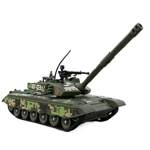 Mini Auto Spielzeug 1/32 Für Alloy Type 99 Ketten-Kampfpanzermodell Mit Ton Und Licht Pull Back-Panzerfahrzeug-Spielzeug Wohnkultur(Green) von CYQOCD