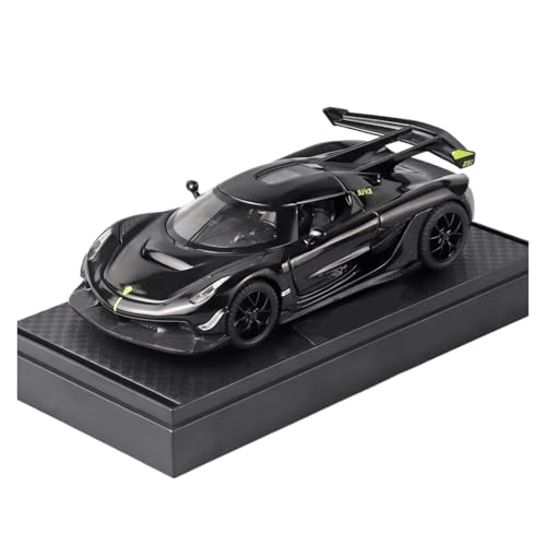 Mini Auto Spielzeug 1/32 Für Koenigsegg Legierung Sportwagen Pullback Sound Und Licht Bastler Simulation Modell Ornamente Wohnkultur(Black) von CYQOCD