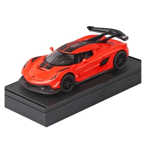 Mini Auto Spielzeug 1/32 Für Koenigsegg Legierung Sportwagen Pullback Sound Und Licht Bastler Simulation Modell Ornamente Wohnkultur(Red) von CYQOCD