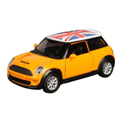 Mini Auto Spielzeug 1/32 Für Mini-Legierung Automodell Mini-Auto Dekoration Spielzeug Pullback-Fahrzeug Blau Rot Gelb Wohnkultur(Yellow) von CYQOCD