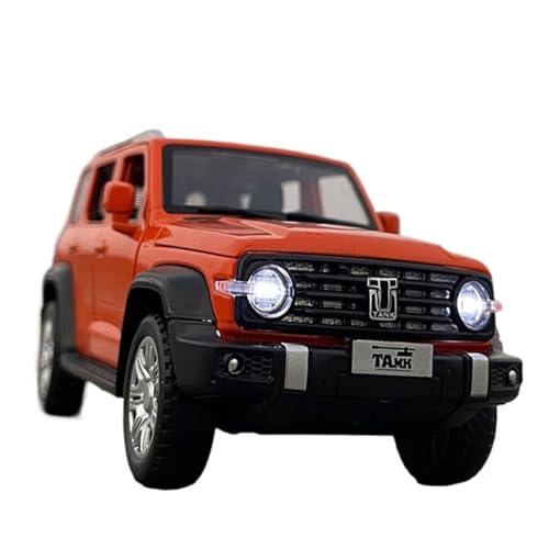 Mini Auto Spielzeug 1/32 Für Tank 300 Legierung Automodell Sound Und Licht Pullback Fahrzeug Geländewagen Spielzeug Ornamente Wohnkultur(Orange) von CYQOCD