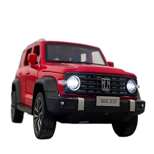 Mini Auto Spielzeug 1/32 Für Tank 300 Legierung Automodell Sound Und Licht Pullback Fahrzeug Geländewagen Spielzeug Ornamente Wohnkultur(Red) von CYQOCD