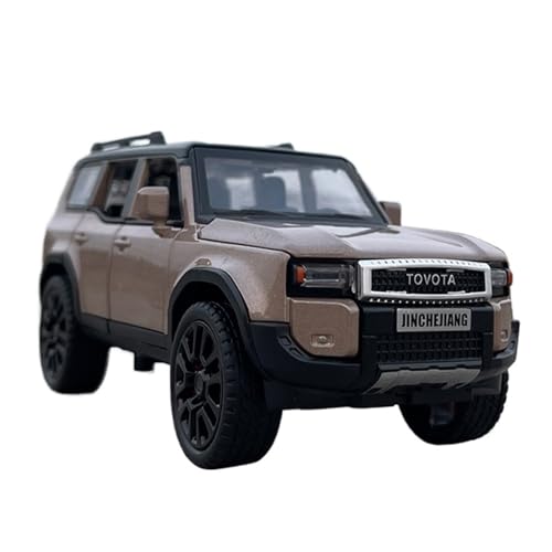 Mini Auto Spielzeug 1/32 Für Toyota Prado Geländewagen Legierung Automodell Sound Und Licht Pullback-Modell Partyüberraschung Wohnkultur(Brown) von CYQOCD