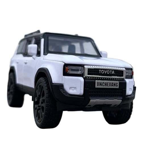 Mini Auto Spielzeug 1/32 Für Toyota Prado Geländewagen Legierung Automodell Sound Und Licht Pullback-Modell Partyüberraschung Wohnkultur(White) von CYQOCD