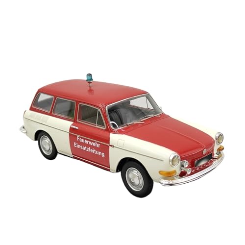 Mini Auto Spielzeug 1/32 Für Volkswagen VW 1600 Variant Feuerwehr Harzautomodell Retro-Limousine Rot Und Weiß Wohnkultur Mini Auto Spielzeug 1/32 Für Volkswagen VW 1600 Variant Feuerwehr Harzautomodell Retro-Limousine Rot Und Weiß Wohnkultur von CYQOCD
