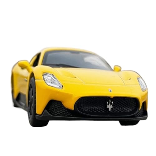 Mini Auto Spielzeug 1/33 Für Maserati MC20 Skala Legierung Auto Modell Mit Sound Und Licht Pull Back Supercar Fahrzeug Display Wohnkultur(Yellow) von CYQOCD