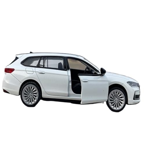 Mini Auto Spielzeug 1/35 Für Volkswagen Skoda Superb Legierung Auto Modell Ornamente Sound Und Licht Pull Back Spielzeug Fahrzeug Wohnkultur(White) von CYQOCD
