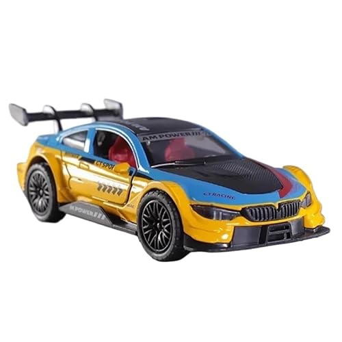 Mini Auto Spielzeug 1/36 Für BMW M4 Maßstab Legierung Automodell Sammlerstücke Mini Fahrzeug Spielzeug Desktop Dekoration Wohnkultur(Blue) von CYQOCD