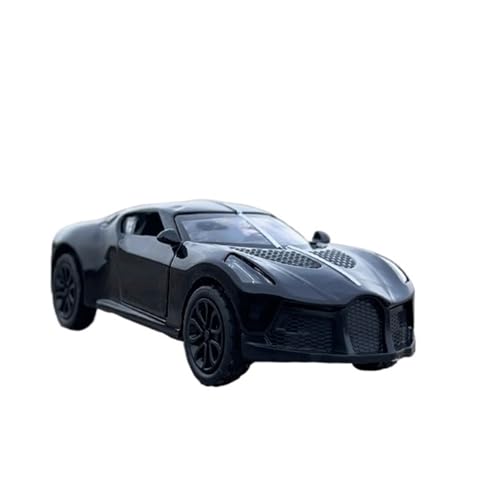 Mini Auto Spielzeug 1/43 Für Bugatti Night Sound Legierung Automodell Sportwagen Pull Back Fahrzeug Offene Tür Wohnkultur(Black) von CYQOCD