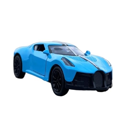 Mini Auto Spielzeug 1/43 Für Bugatti Night Sound Legierung Automodell Sportwagen Pull Back Fahrzeug Offene Tür Wohnkultur(Blue) von CYQOCD