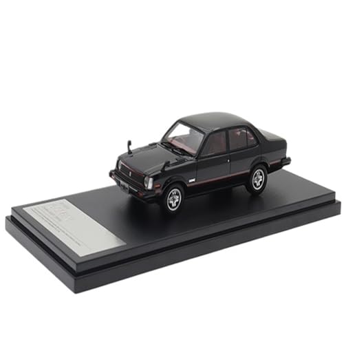 Mini Auto Spielzeug 1/43 Für Isuzu Gemini Sedan Zz/t (1981) Mehrfarbiges Statisches Spielzeugmodellauto Aus Druckgusslegierung Für Freunde Wohnkultur(Black) von CYQOCD
