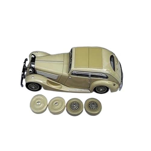 Mini Auto Spielzeug 1/43 Für Jaguar SS1 1935 Vintage Metall Auto Modell Druckguss & Spielzeug Erwachsene Fans Souvenir Sammlerstück Wohnkultur(Yellow) von CYQOCD