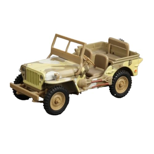Mini Auto Spielzeug 1/43 Für Militärfahrzeug Legierung Fahrzeugmodell Nicht Zu Öffnendes Gelbes Fahrzeug Indoor-Displaymodell Wohnkultur von CYQOCD