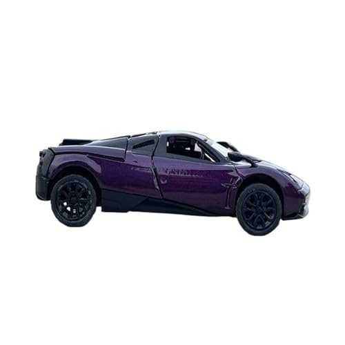 Mini Auto Spielzeug 1/43 Für Pagani Legierung Maßstab Automodell Supersportwagen Pullback Simulation Offene Tür Szene Spiel Spielzeug Wohnkultur(Purple) von CYQOCD