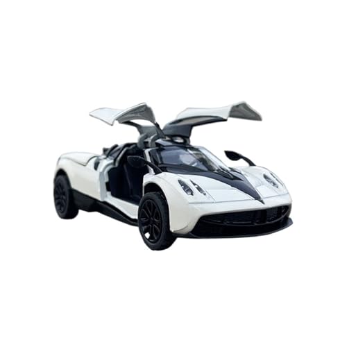 Mini Auto Spielzeug 1/43 Für Pagani Legierung Maßstab Automodell Supersportwagen Pullback Simulation Offene Tür Szene Spiel Spielzeug Wohnkultur(White) von CYQOCD