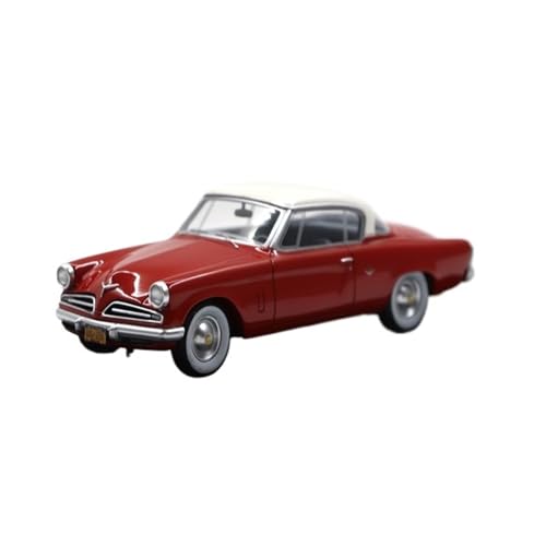 Mini Auto Spielzeug 1/43 Für Studebaker Commander Starliner Harz Miniatur Automodell Weißes Dach Limousine (rot) 1953 Wohnkultur von CYQOCD