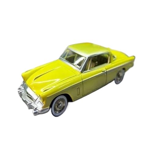 Mini Auto Spielzeug 1/43 Für Studebaker Speedster Coupe 1955 Legierung Metall Modell Sport Auto Spielzeug Fahrzeug Wohnkultur(Yellow) von CYQOCD