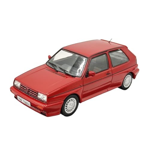 Mini Auto Spielzeug 1/43 Für Volkswagen Golf G60 1989 Legierung Rot Ornamente Auto Modell Sammler Enthusiasten Display Wohnkultur von CYQOCD