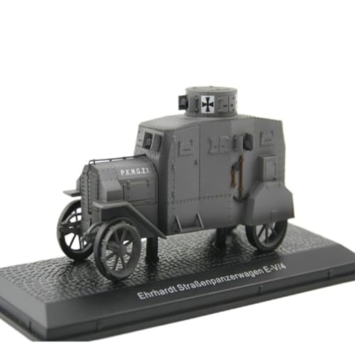 Mini Auto Spielzeug 1/43 Für WWI Ehrhardt EV/4 Tank Panzerwagen Modell Vintage Raum Dekoration Wohnkultur(Gray) von CYQOCD