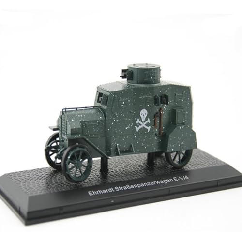 Mini Auto Spielzeug 1/43 Für WWI Ehrhardt EV/4 Tank Panzerwagen Modell Vintage Raum Dekoration Wohnkultur(Green) von CYQOCD
