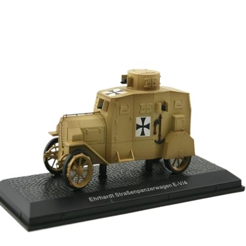 Mini Auto Spielzeug 1/43 Für WWI Ehrhardt EV/4 Tank Panzerwagen Modell Vintage Raum Dekoration Wohnkultur(Yellow) von CYQOCD