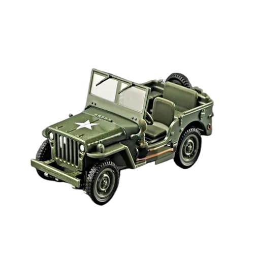 Mini Auto Spielzeug 1/43 Für Willys Militär Armee Fahrzeug Miniatur Modell Zink Legierung Spielzeug Auto Freilauf Räder Sammlung Wohnkultur von CYQOCD
