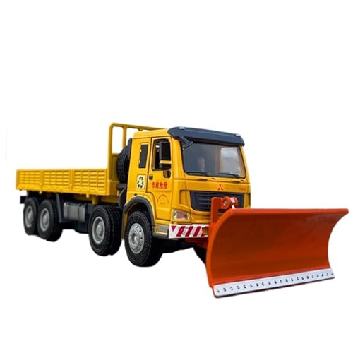 Mini Auto Spielzeug 1/50 Für Metall Schneeräumung Engineering Fahrzeug Modell LKW Spielzeug Simulation Muldenkipper Bulldozer Wohnkultur(Yellow) von CYQOCD