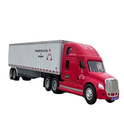 Mini Auto Spielzeug 1/64 Für Dragon Container Transport LKW Legierung Kühlcontainer Auto Modell Spielzeug Anhänger Wohnkultur(Red) von CYQOCD