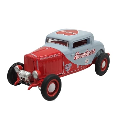 Mini Auto Spielzeug 1/64 Für Ford Dreifenster-Coupé Retro-Allrad-Leichtmetallautomodell Altes Antikes Fahrzeug Rot 1932 Wohnkultur von CYQOCD