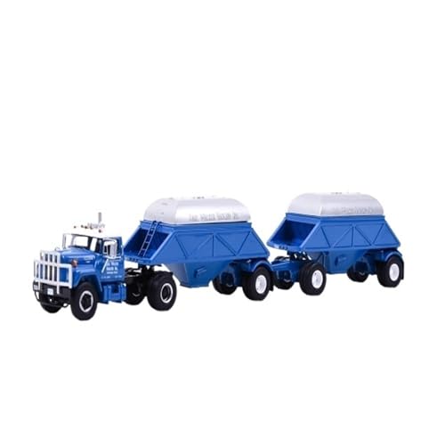 Mini Auto Spielzeug 1/64 Für IHC Fleetstar 2000-D + Bottom Dump Trailer Metall Anhänger Modell Blau Engineering Fahrzeug Wohnkultur Mini Auto Spielzeug 1/64 Für IHC Fleetstar 2000-D + Bottom Dump Trailer Metall Anhänger Modell Blau Engineering Fahrzeug Wohnkultur von CYQOCD