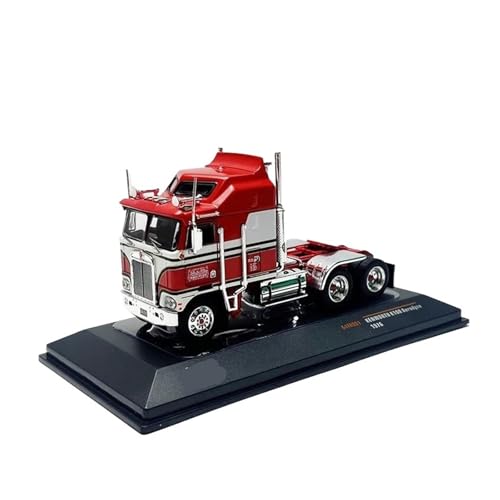 Mini Auto Spielzeug 1/64 Für Kenworth K100 Aerodyne 1976 LKW Vorne Legierung Modell LKW Miniatur Spielzeug Auto Ornament Wohnkultur(Red) von CYQOCD