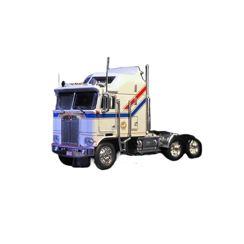Mini Auto Spielzeug 1/64 Für Kenworth K100 Aerodyne 1976 LKW Vorne Legierung Modell LKW Miniatur Spielzeug Auto Ornament Wohnkultur(White) von CYQOCD
