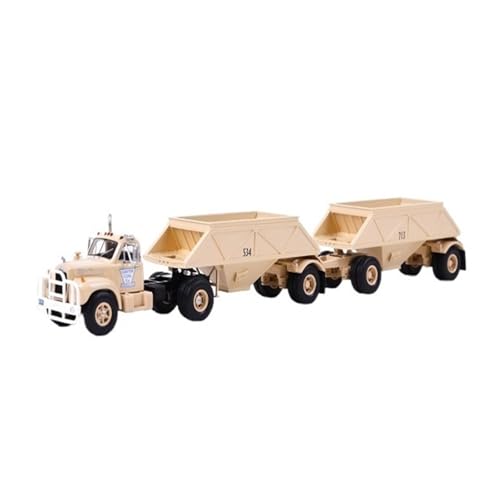 Mini Auto Spielzeug 1/64 Für Mack B-61T + Bottom Dump Trailer 1957 Druckguss-Legierung Trailer Modell Collector's Edition Wohnkultur von CYQOCD