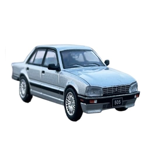 Mini Auto Spielzeug 1/64 Für Peugeot 505 Limousine Legierung Automodell Schiebedämpfung Taschenspielzeug Ornamente Wohnkultur(Silver) von CYQOCD