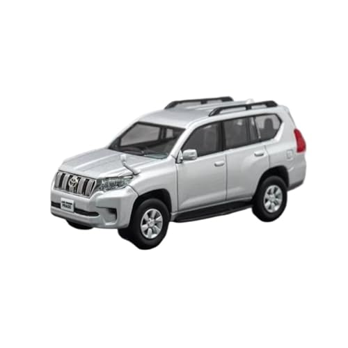 Mini Auto Spielzeug 1/64 Für Toyota Prado Legierung Automodell Geländewagen Indoor Spiel Reise Spielzeug Auto Dekoration Wohnkultur(Silver) von CYQOCD