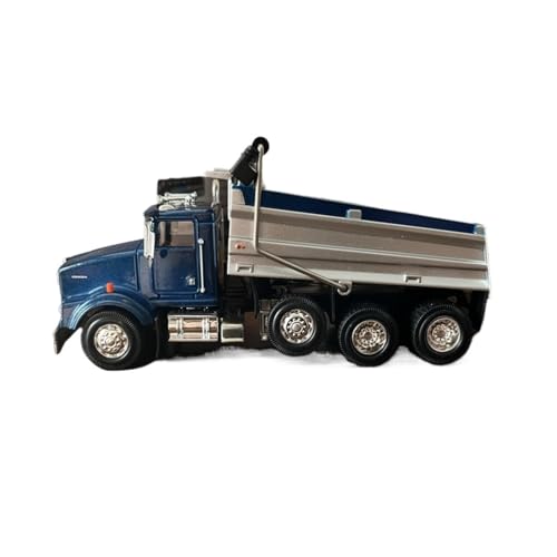 Mini Auto Spielzeug 1/64 Für Vanguard Kenworth T800 LKW-anhänger Eimer Hebbare Heckklappe Öffnende Dach Beweglichen Spielzeug Wohnkultur(Blue) von CYQOCD