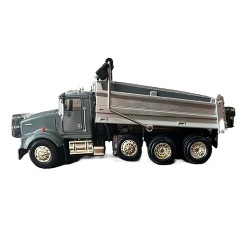 Mini Auto Spielzeug 1/64 Für Vanguard Kenworth T800 LKW-anhänger Eimer Hebbare Heckklappe Öffnende Dach Beweglichen Spielzeug Wohnkultur(Gray) von CYQOCD
