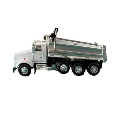 Mini Auto Spielzeug 1/64 Für Vanguard Kenworth T800 LKW-anhänger Eimer Hebbare Heckklappe Öffnende Dach Beweglichen Spielzeug Wohnkultur(White) von CYQOCD
