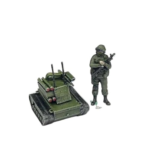 Mini Auto Spielzeug 1/72 Für Unbemanntes Kampffahrzeug Und Guardian-Modell Mit Figur Grün Bausatz Display-Dekoration Wohnkultur Mini Auto Spielzeug 1/72 Für Unbemanntes Kampffahrzeug Und Guardian-Modell Mit Figur Grün Bausatz Display-Dekoration Wohnkultur von CYQOCD