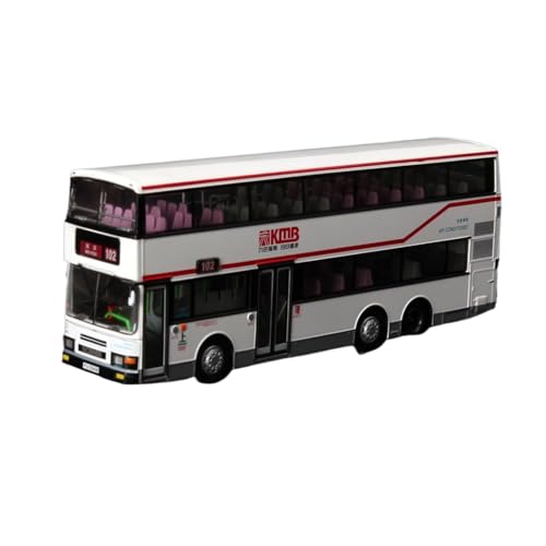 Mini Auto Spielzeug 1/76 Für Doppeldeckerbus Mobil Route 102 Legierungsbusmodell Rosafarbener Innenraum Keine Türöffnung Wohnkultur von CYQOCD