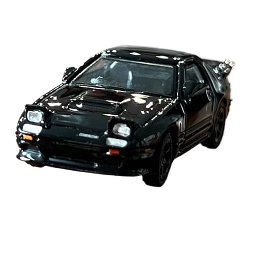 Mini Auto Spielzeug 1/87 Für Mazda FC3s Filmversion Auto Miniatur Legierung Automodell Multi-Color Fashion Fahrzeug Wohnkultur(Black) von CYQOCD