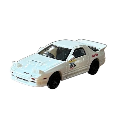 Mini Auto Spielzeug 1/87 Für Mazda FC3s Filmversion Auto Miniatur Legierung Automodell Multi-Color Fashion Fahrzeug Wohnkultur(White) von CYQOCD