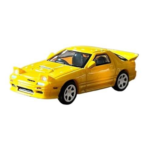 Mini Auto Spielzeug 1/87 Für Mazda FC3s Filmversion Auto Miniatur Legierung Automodell Multi-Color Fashion Fahrzeug Wohnkultur(Yellow) von CYQOCD