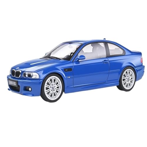 Mini Auto Spielzeug 1 18 Für BMW E46 Blau Gold Legierung Auto Modell Sammlung Anteil Ornamente Metall Dekoration Wohnkultur(Blue) von CYQOCD