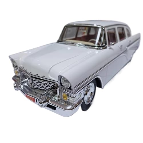 Mini Auto Spielzeug 1 18 Für GAZ Seagull Viertürige Limousine Im Maßstab 1:18 Modell GAZ13 Chaika Weiß-schwarz Retro-Innendekoration Wohnkultur(White) von CYQOCD
