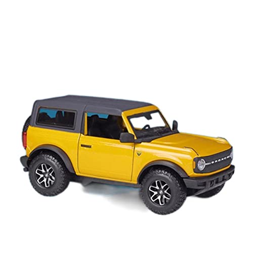 Mini Auto Spielzeug 1 24 Für Ford 2021 Bronco Badlands Geländewagen Simulation Legierung Automodell Display Geschenk Wohnkultur(Yellow) von CYQOCD