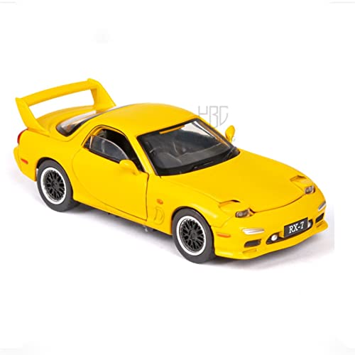Mini Auto Spielzeug 1 32 Für Mazda RX7 Alloy Die Cast Modell Sportwagen Mit 4 Türen Geöffnet Zurückziehen Licht Wohnkultur(A) von CYQOCD