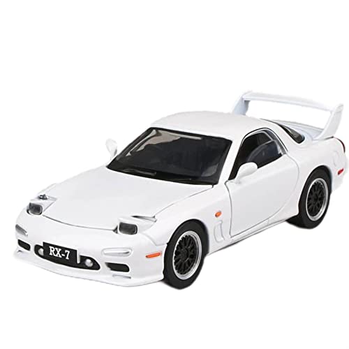 Mini Auto Spielzeug 1 32 Für Mazda RX7 Alloy Die Cast Modell Sportwagen Mit 4 Türen Geöffnet Zurückziehen Licht Wohnkultur(B) von CYQOCD