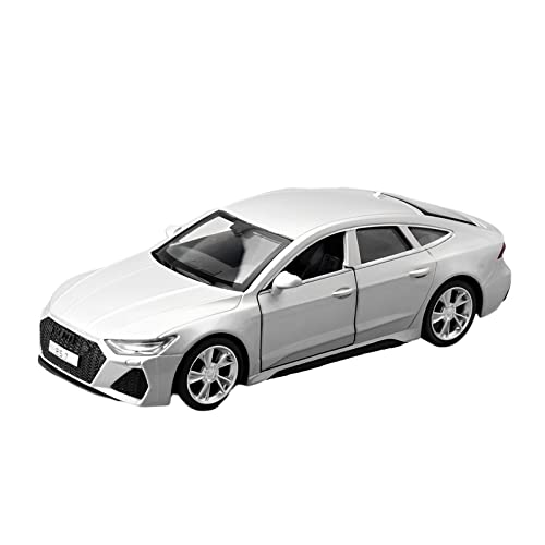 Mini Auto Spielzeug 1 43 Für Audi RS7 Legierung Simulation Zurückziehen Spielzeug Automodell Sammlerstücke Souvenir Display Ornament Wohnkultur(Silber) von CYQOCD